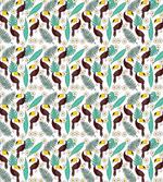 Toucan Bird Tropical Leaves artwork