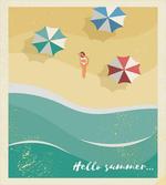 Woman Sunbathing Beach artwork