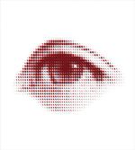 Retro Halftone Dotted Shape