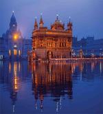 Golden Yellow Building Night