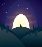 Night Forest Starry Sky