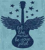 Guitar Wings Stars Words