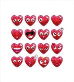 Abstract Cartoon Hearts