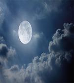 Night Skyline Full Moon