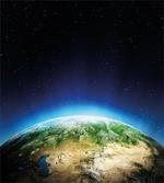 Russia from Space Sky
