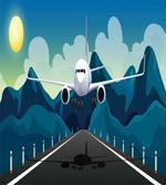 Airplane Taking Off Graphic