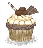 Hand Drawn Chocolate Cake