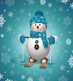 Skiing Snowflakes Fun