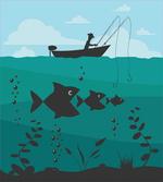 Fishing on Boat Nautical
