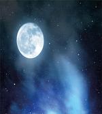 Starry Night Sky Full Moon