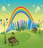 Rainbow Beams Flowers