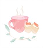 Watercolor Scones Cup artwork