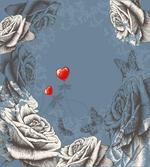 Grunge Rose Petal Heart