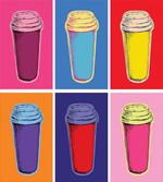 Modern Pop Art Cups
