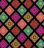 Flower Mandala Tile Colorful