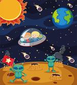 Children Space Travel Galaxy
