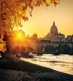 Sunset Tiber River Rome