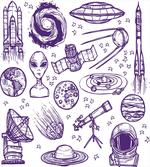 Sketch Alien Planet Art