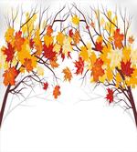 Cartoon Maple Autumn Tree
