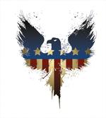 USA Flag Bird Silhouette