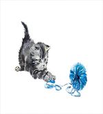 Playful Baby Kitten Furry artwork