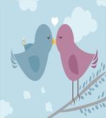 Simple Birds Romance Doodle artwork