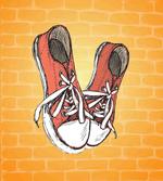 Vintage Sneakers on Wall