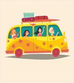 Hippies on Summer Van artwork
