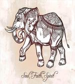 Boho Ethnic Elephant