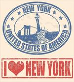Love NYC in Red Blue