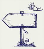 Arrow Board Sun Cloud