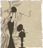Smoker Girl Retro