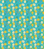 Flowers on Blue Pattern