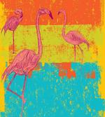 Retro Vintage Flamingo