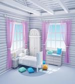 Dreamy Wooden Bedroom artwork