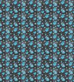 Blue Blossoms on Grid
