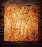 Antique Map Wooden Wall