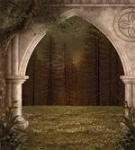 Retro Arch in Garden