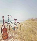 Old Vintage Guitar Beach
