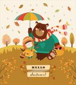 Hello Autumn Cartoon