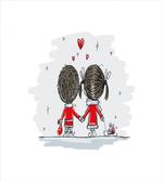 Couple Cartoon Art Style