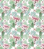 Island Leaves Flamingos