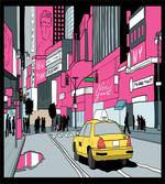 View of Manhattan and Taxi