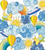 Sun Airplanes and Balloons artwork