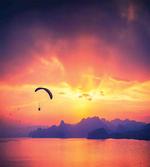 Paragliding at Sunset artwork
