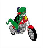 Funny Rider T-rex