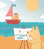 Summer Vacation Cat Dog