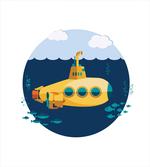 Nautical Wave Fish Bubble artwork