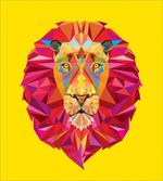 Geometric Lion Face