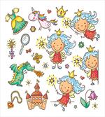 Cartoon Princess Motif
